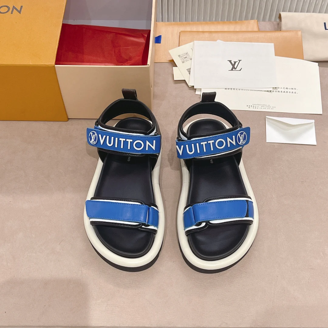 LV - Сине-черные сандалии