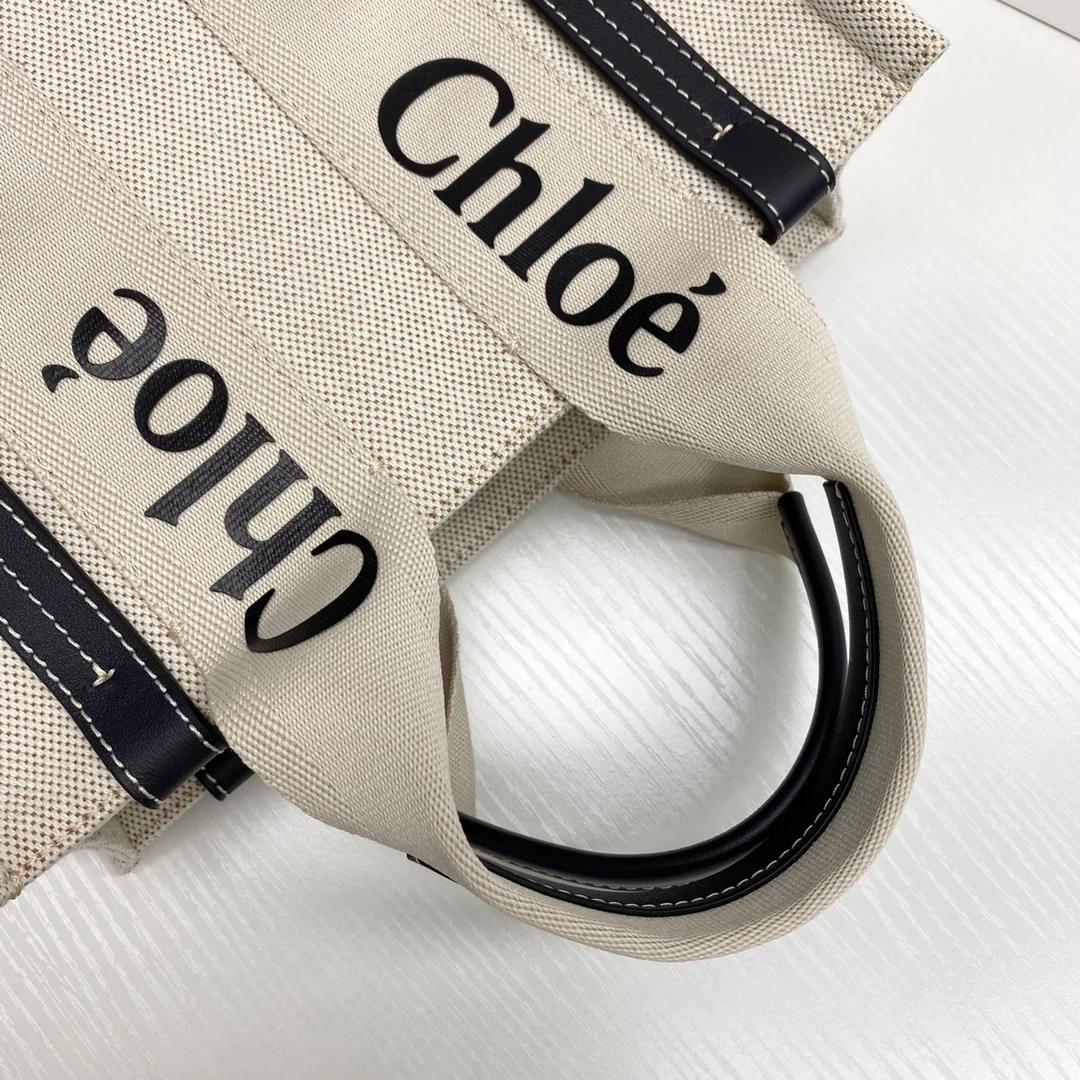 Сумка-тоут Chloe Woody - Маленькая - Черно-синяя