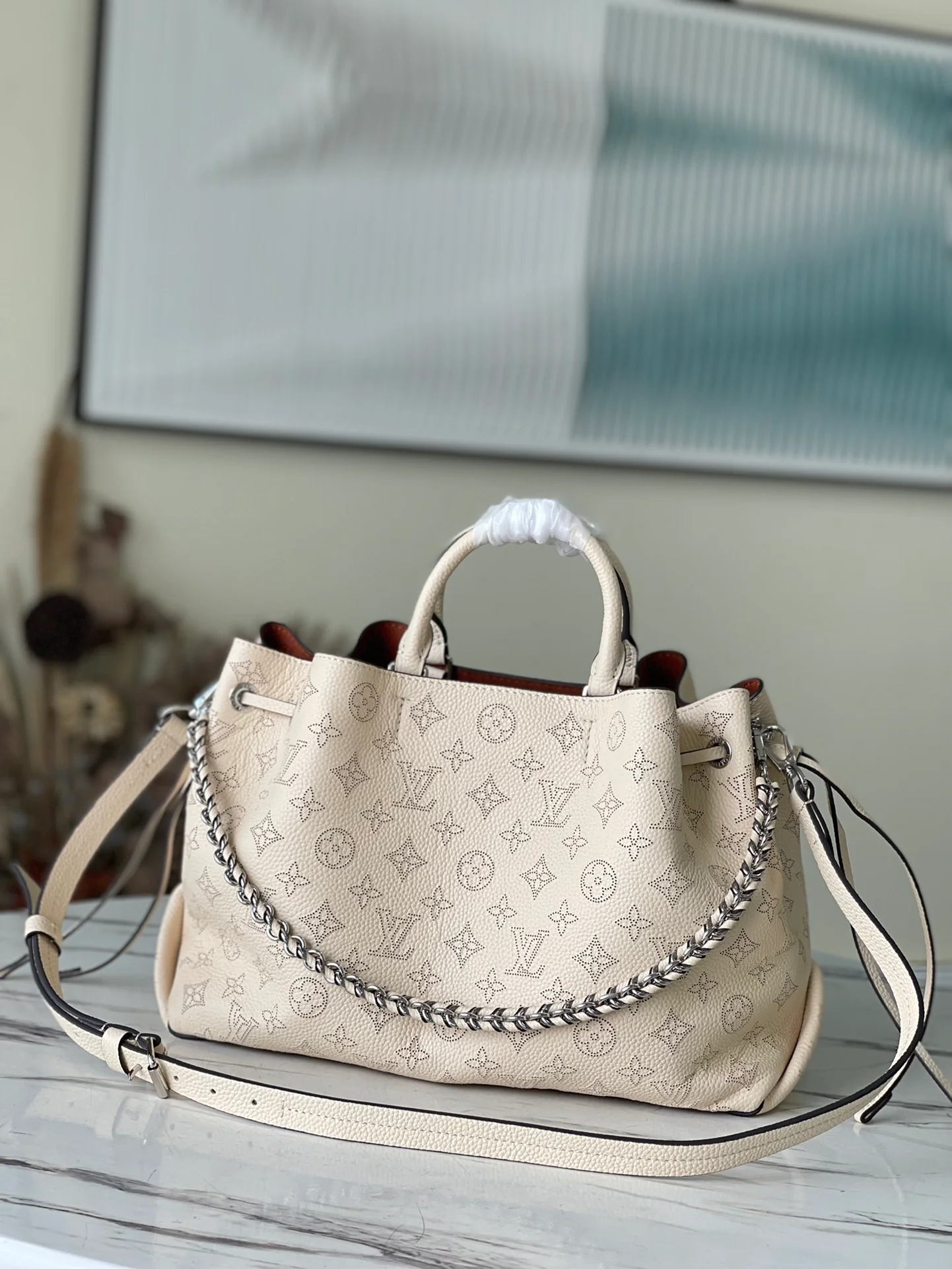 m59203-LV-Bella-Tote Handbag-Off-White