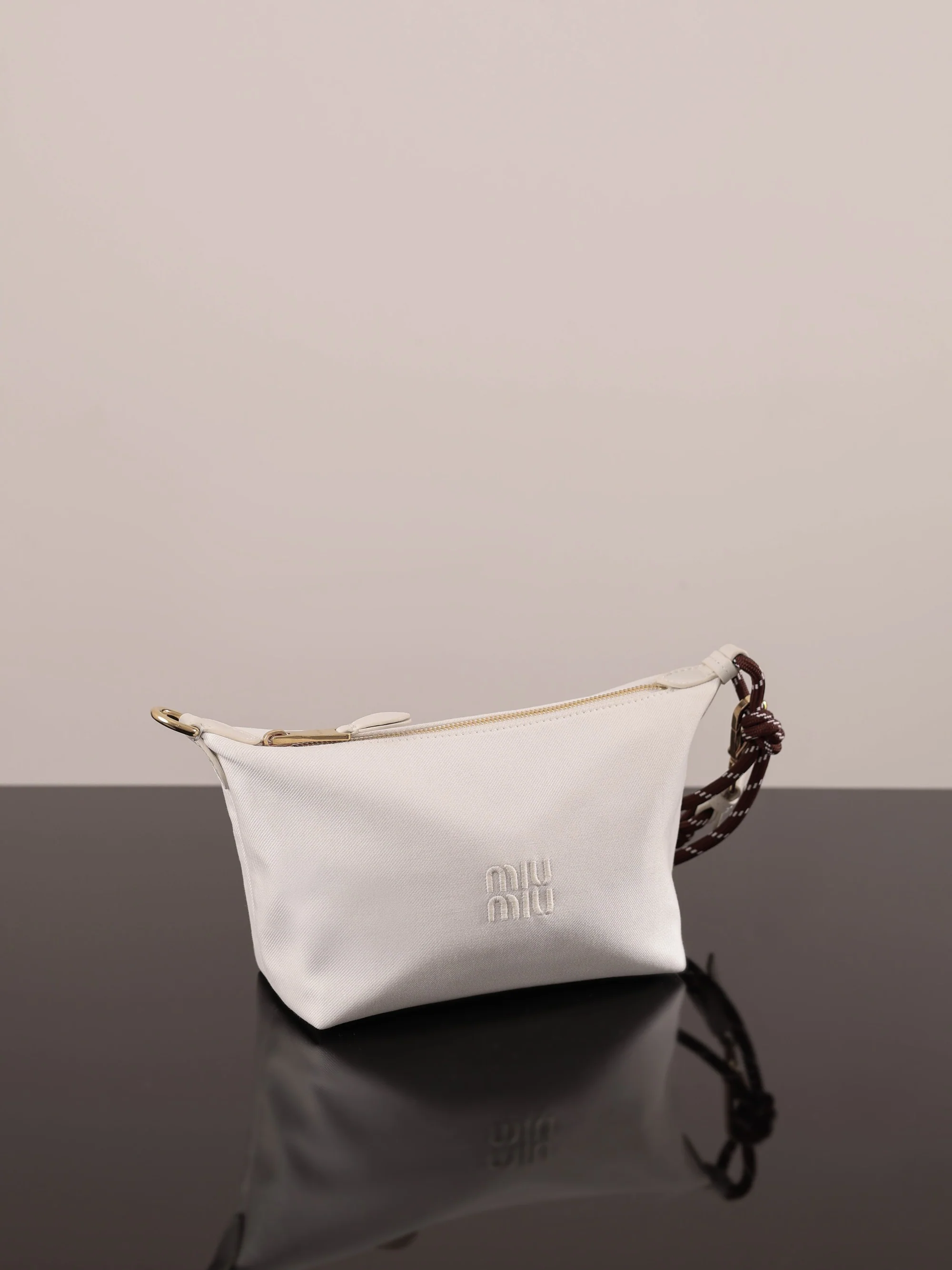 Сумка для бенто Miu Miu-5ne841m650, бело-коричневая.