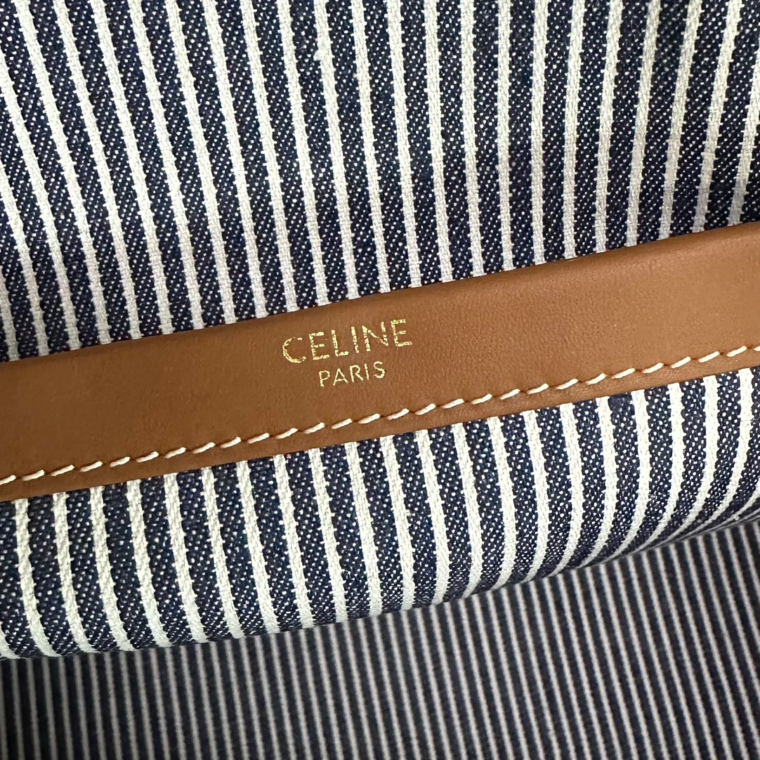 Сумка-тоут Celine Cabas Thais, большая, темно-синяя.