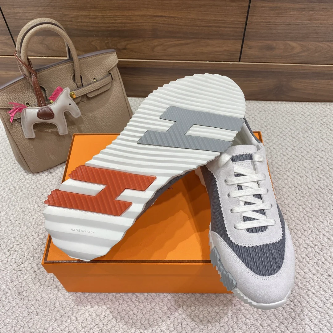 Весенняя коллекция Hermes 2022 — Спортивная повседневная обувь — Унисекс — Серый