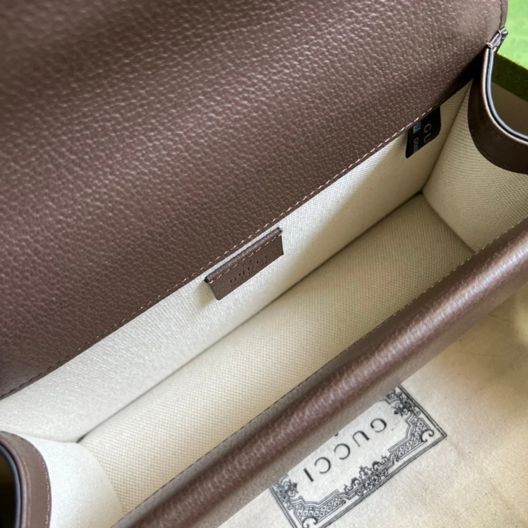 Сумка Gucci Dionysus через плечо - 25x13 см - 5x7 см - Коричневая канва