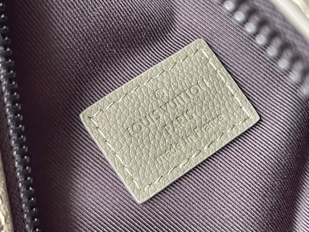 Сумка LV Duo с тиснением через плечо - зеленая