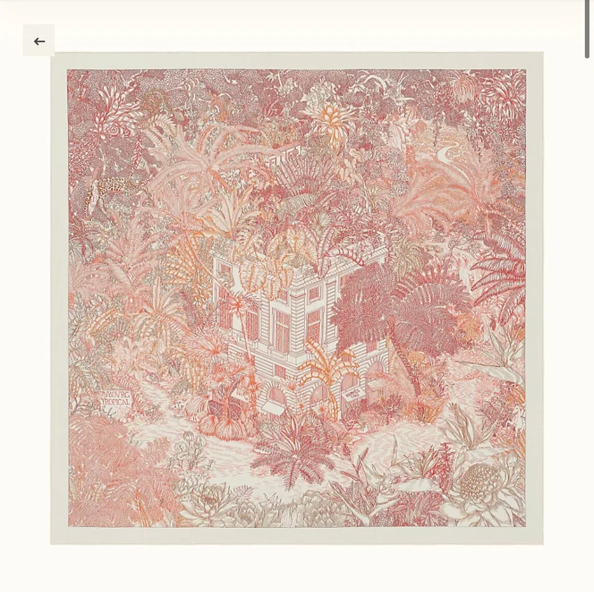 Шарф Hermes Tropical Jungle из шелка и кашемира (140 г) - 1 шт.