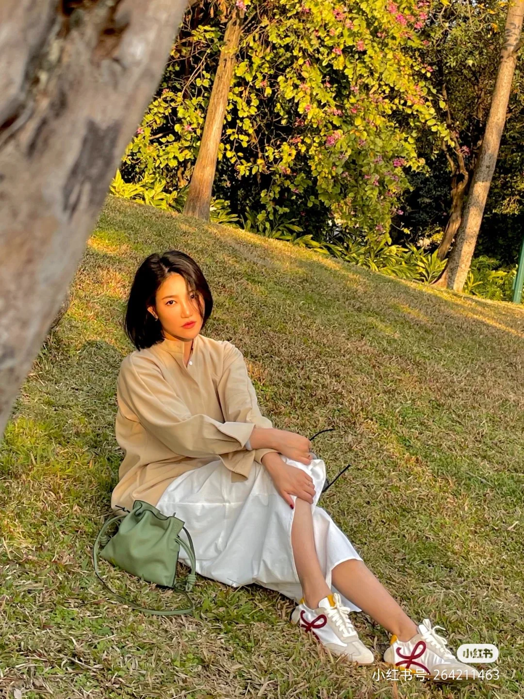 Loewe 2020 Upgraded Flamenco Leather Grass Green