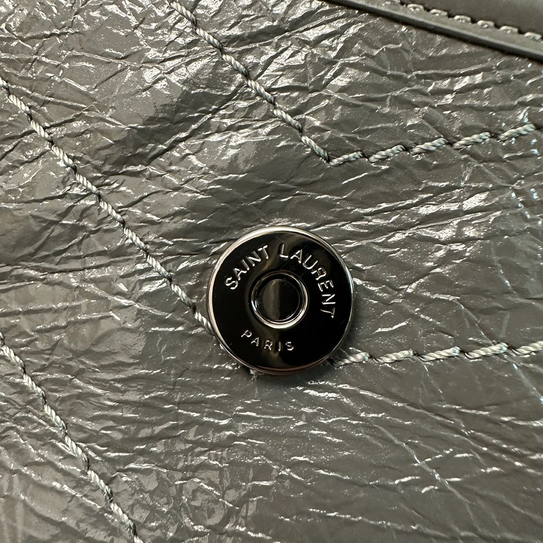 YSL-niki-baby-28cm-cowhide-dark gray