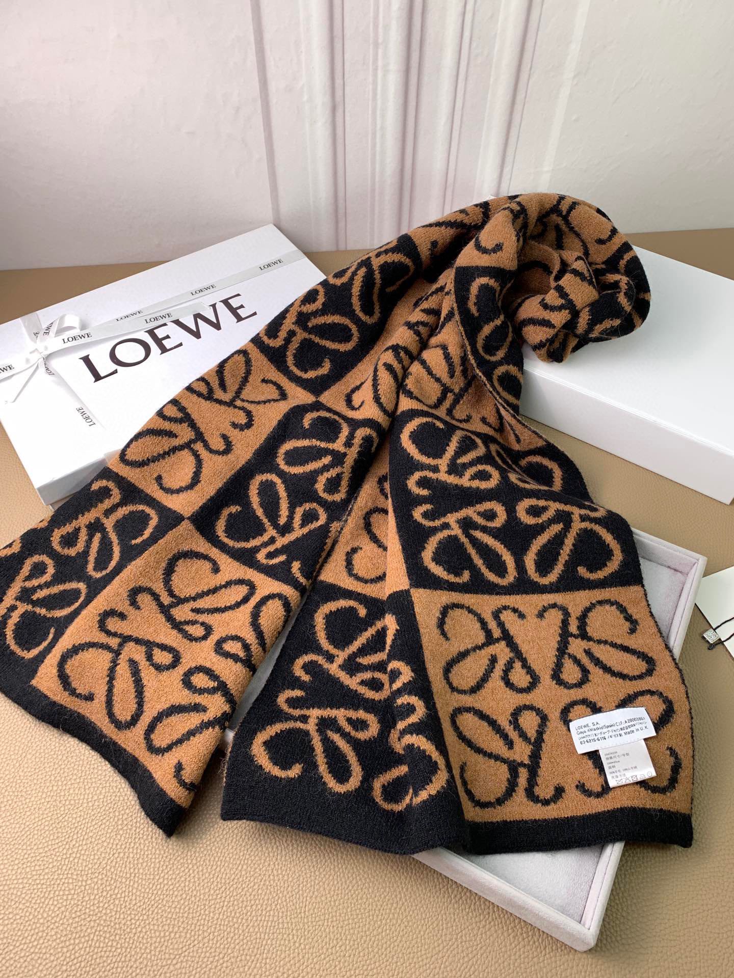 Кашемировый жаккардовый шарф Lolwei - 2 шт.