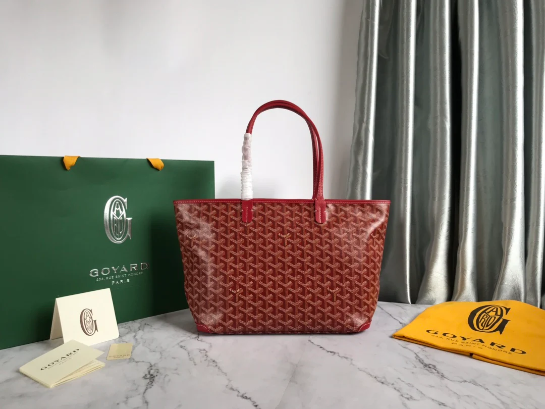 Маленькая сумка-тоут Goyard на молнии - красная