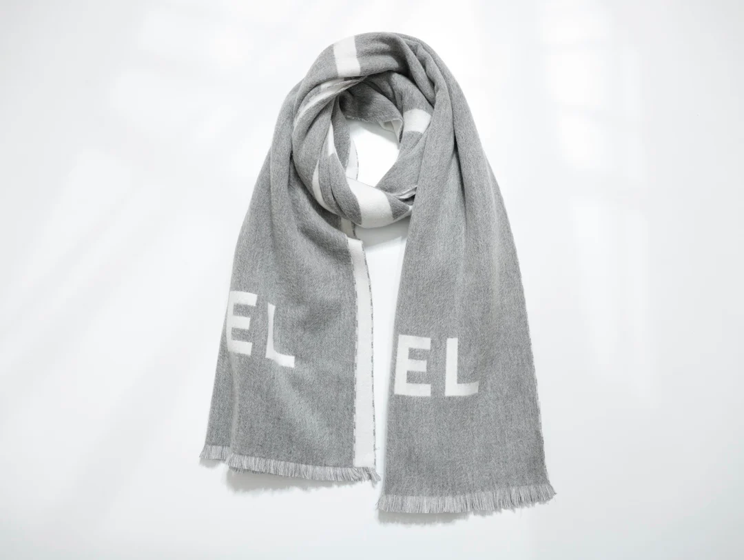 Классический шарф Chanel с логотипом - 70 см x 200 см - Кашемир - Шерсть