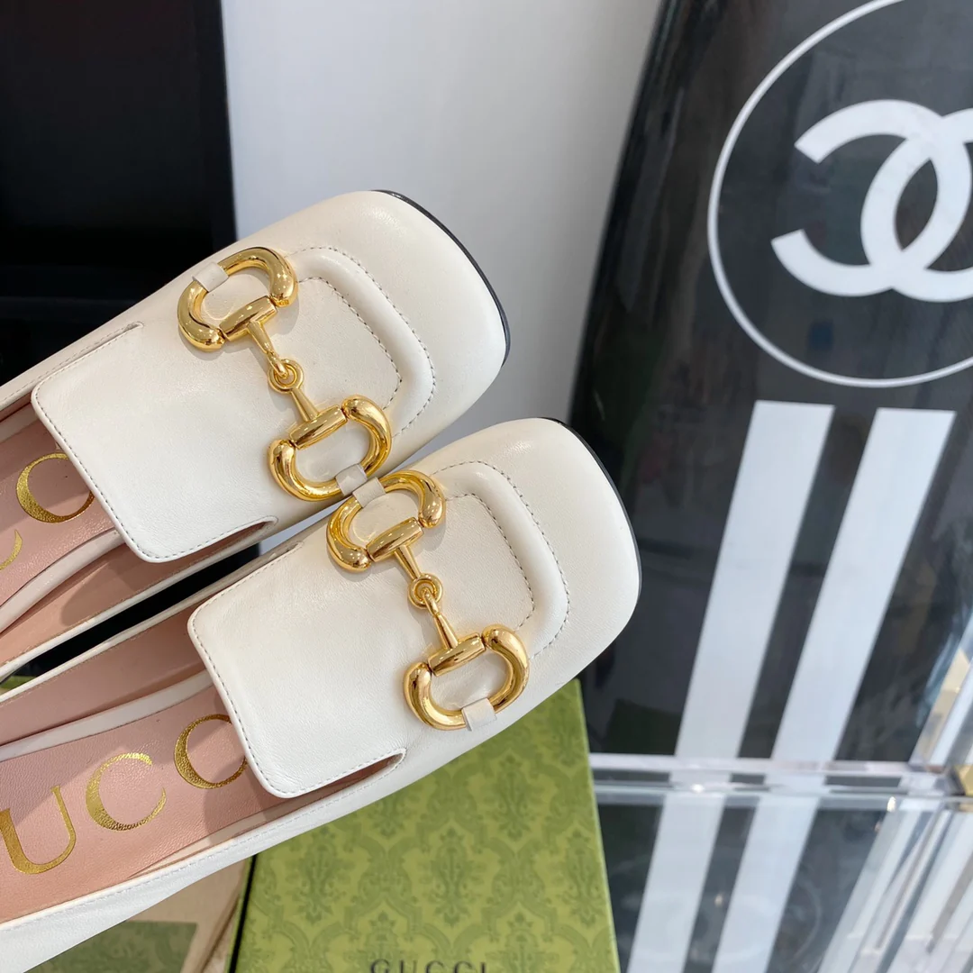 Туфли Gucci Retro с квадратным носком и массивным каблуком - 3