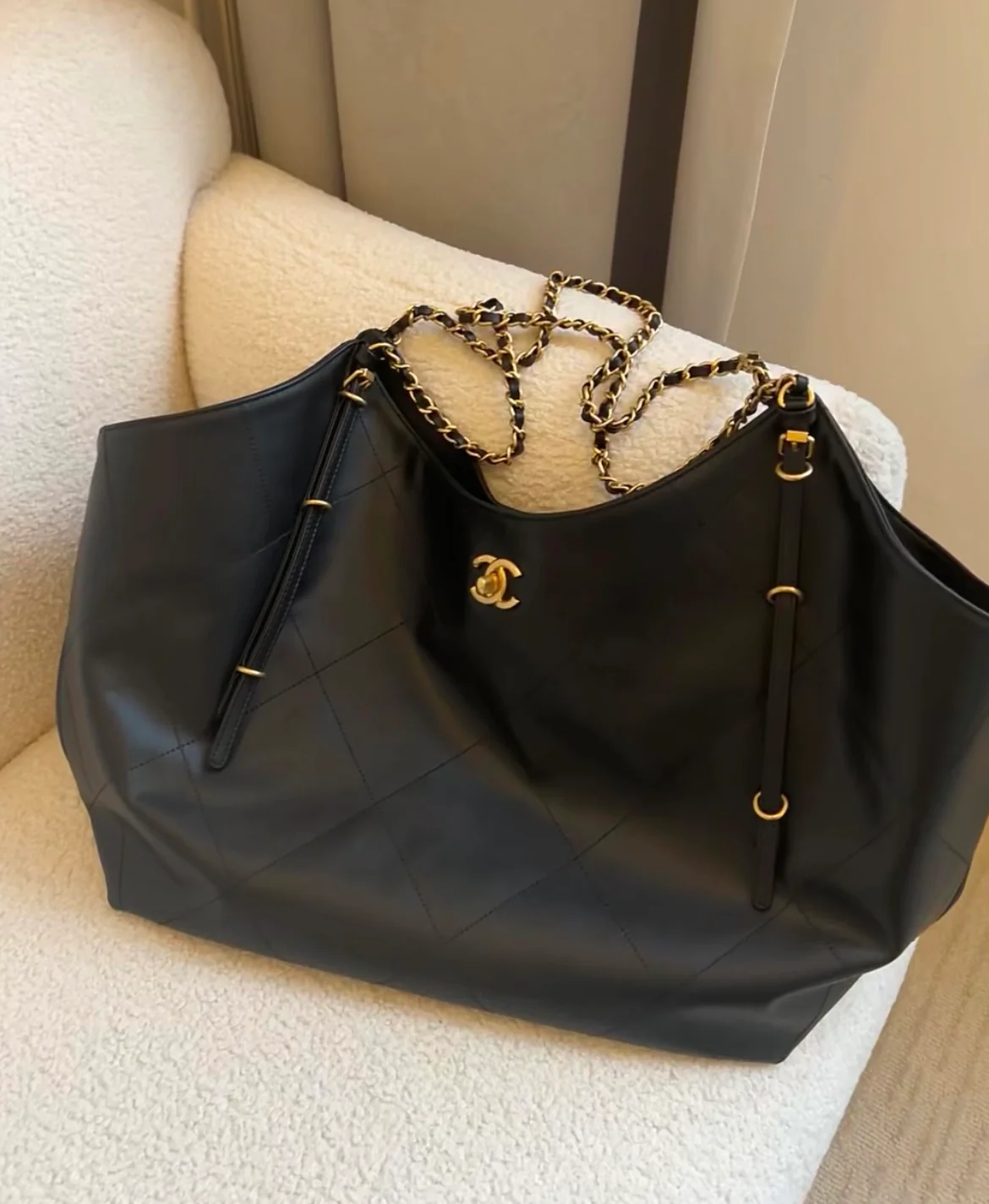 Большая сумка-шоппер 25s - черная