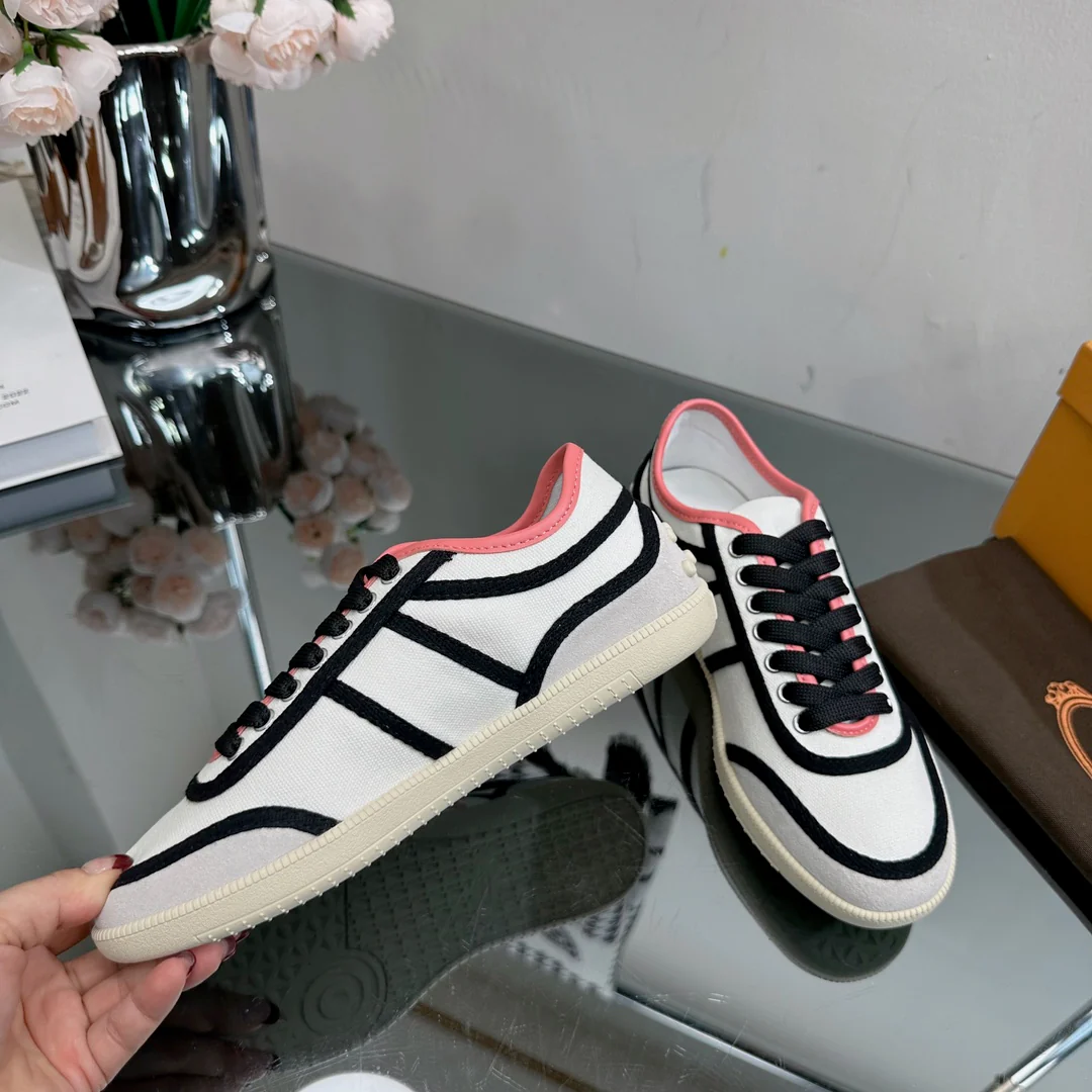 Повседневные балетки Tods - белые и розовые