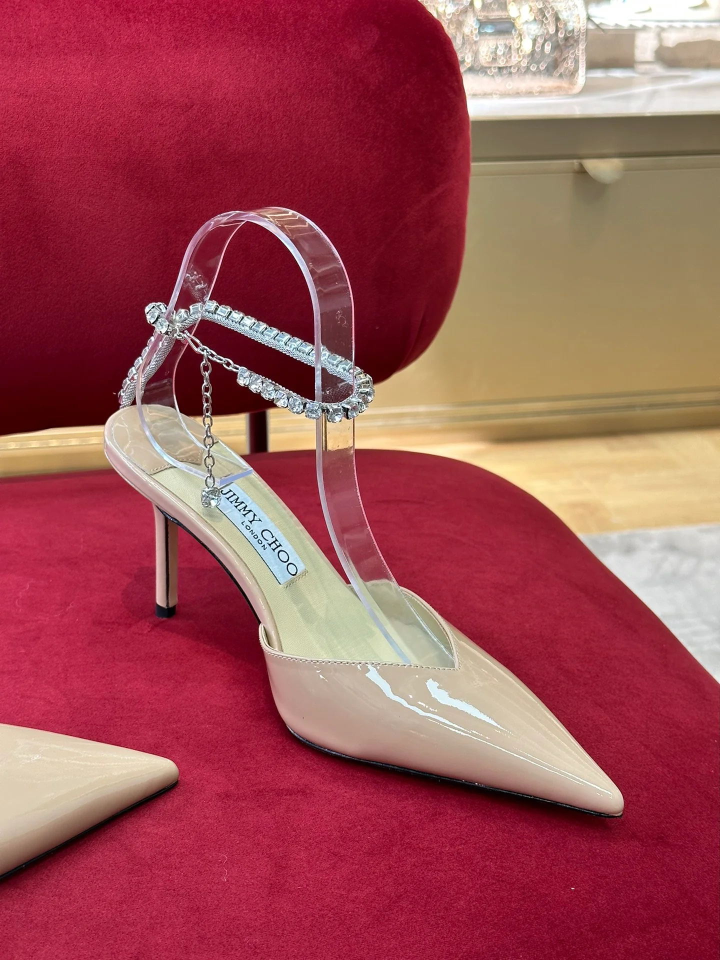 Серия Jimmy Saeda - Босоножки на шпильке со стразами - 7-5 см