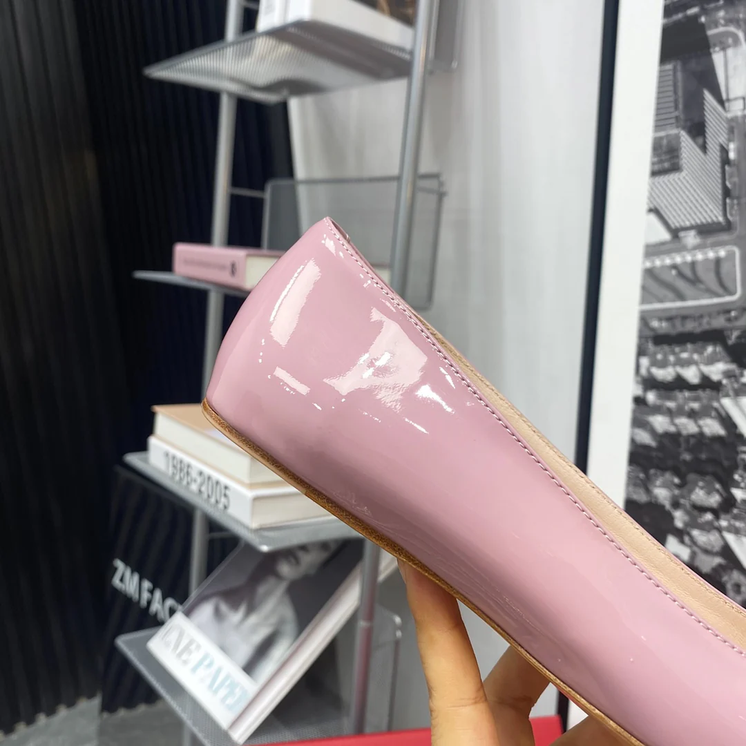 RV-Плоские туфли с квадратным носком, розово-фиолетовые