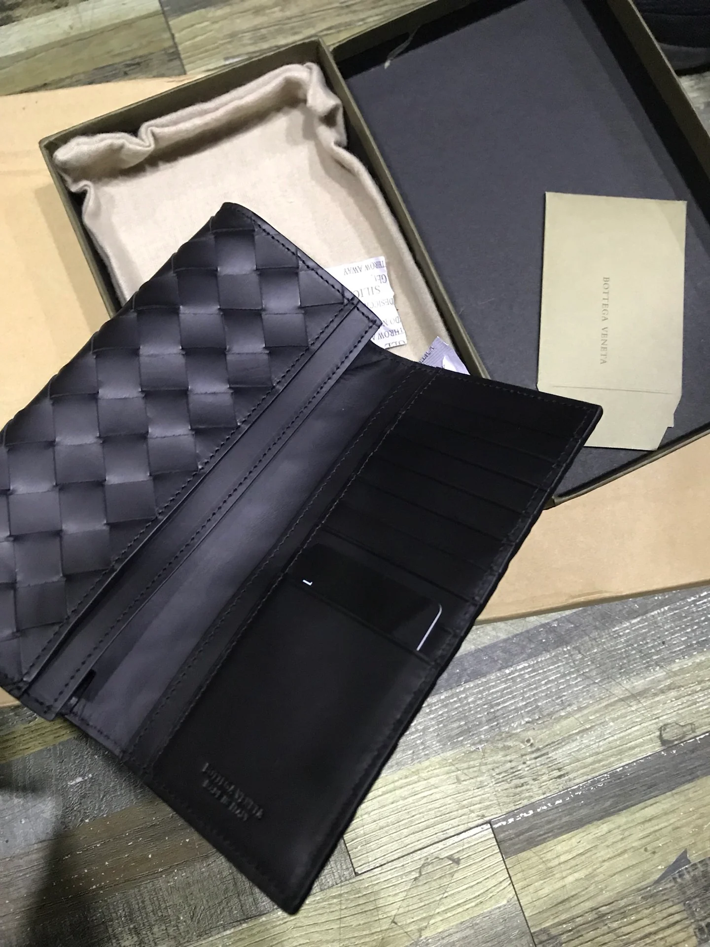 BV 翻盖长夹-意大利原厂胎牛皮