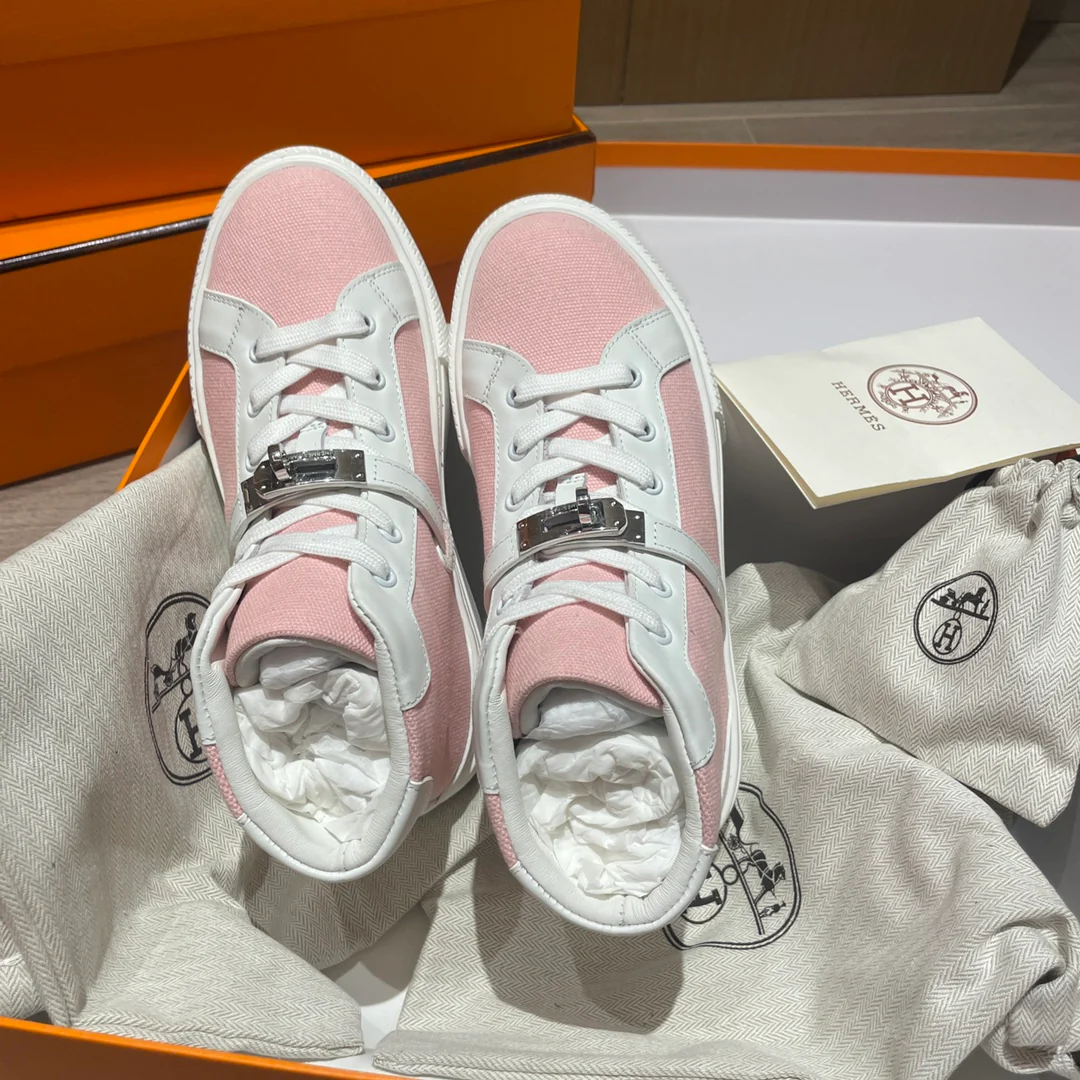 Hermes - Новейшие белые высокие кроссовки Kelly Buckle - Мужские - 1