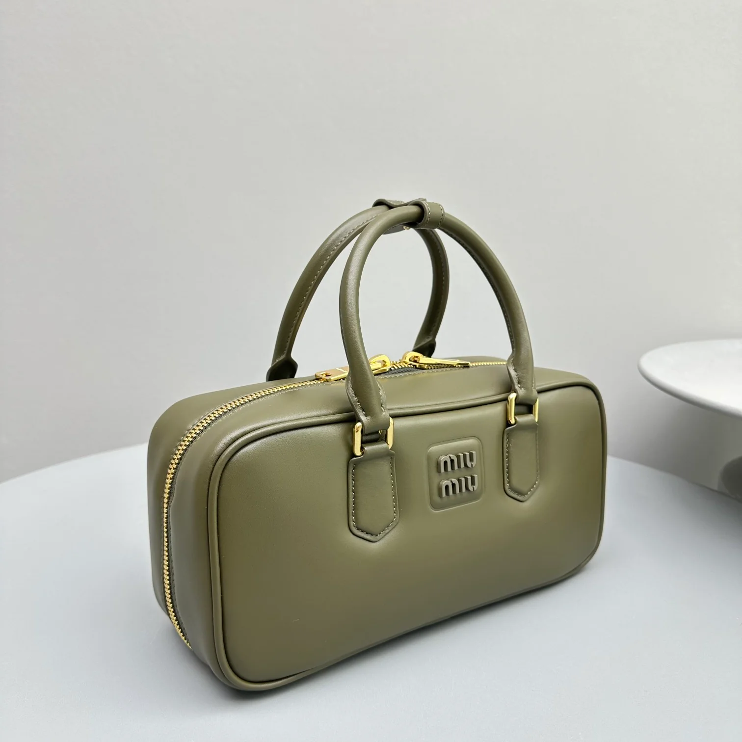 Боулинговая сумка Miu Miu - Средний размер - Зеленая