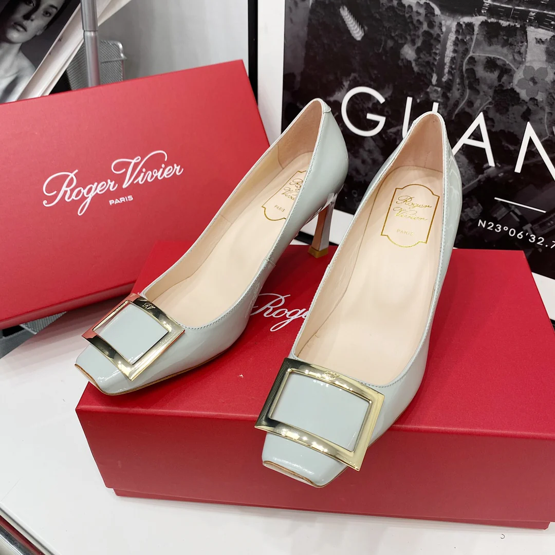 Каблук-банан RV-7-5 см - светло-голубой