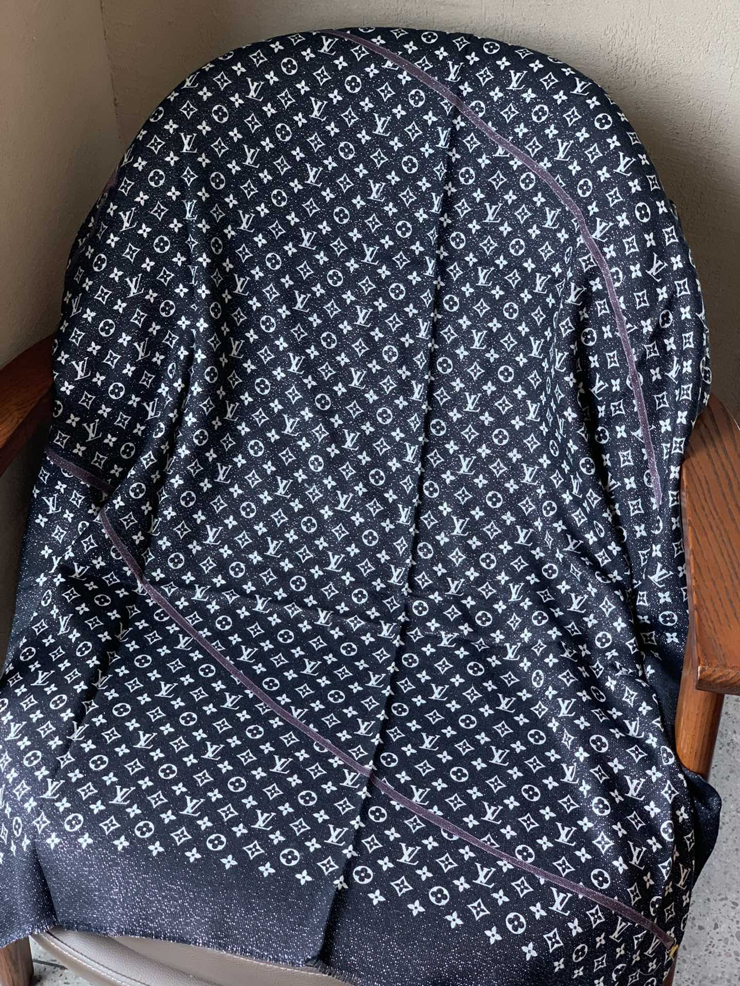 Шарф LV Le Tout Paris - 110-200 см - Кашемир - Черный