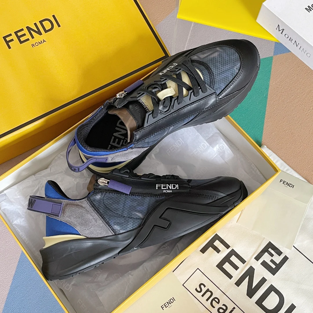 Fendi - Повседневные кроссовки - Серо-голубые