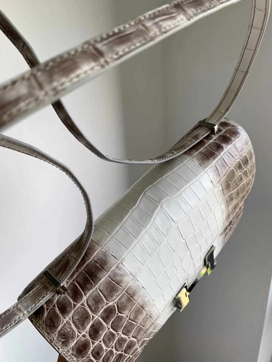 Серебряная пряжка Hermes Constance 26 Elan Himalaya