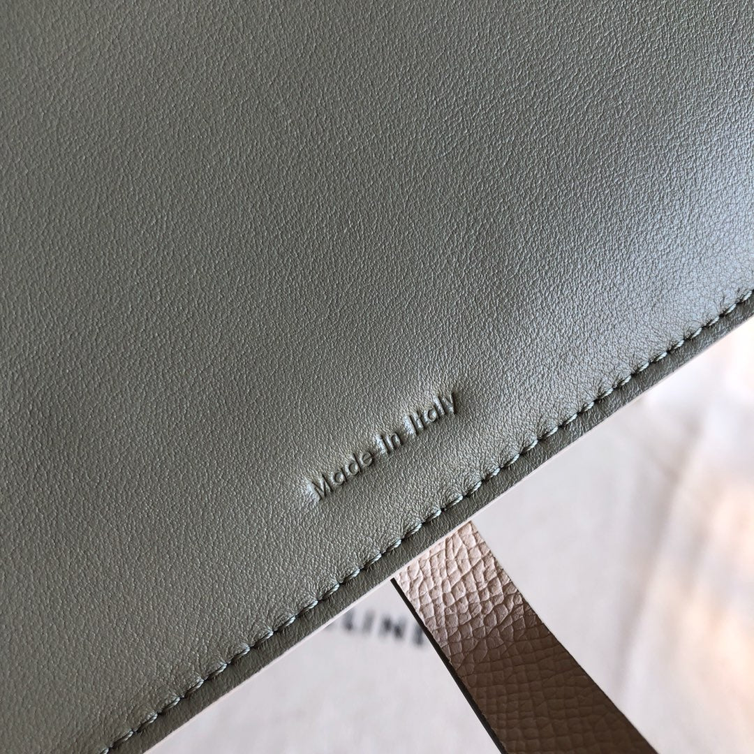 Длинный кошелек Celine - бежевый - светло-зеленый - с принтом пальм