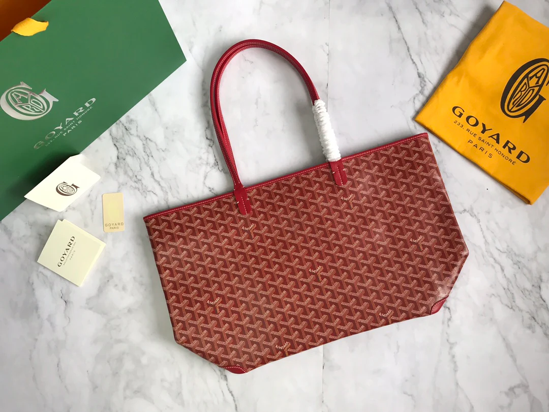 Большая сумка-тоут Goyard на молнии - красная