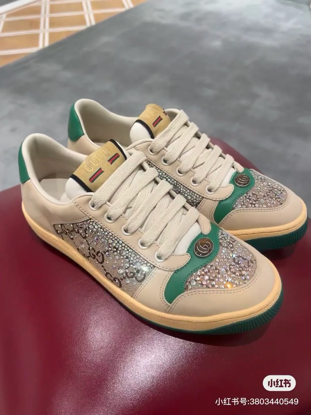 Скейтбордические кроссовки Gucci 2024 Diamond-Edge - белые