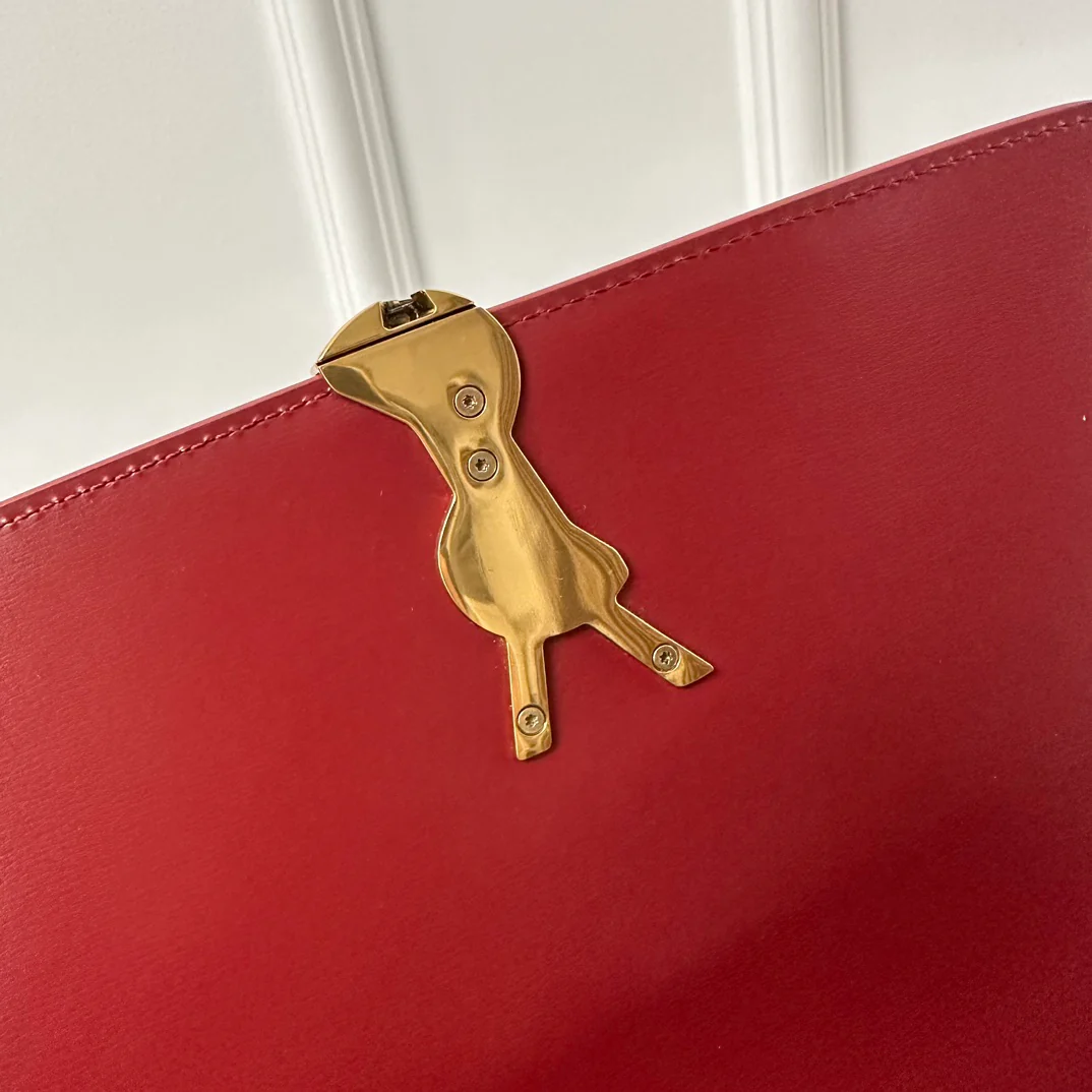 Сумка YSL Box Saint Laurent Tofu Bag - Большая - Бордовая