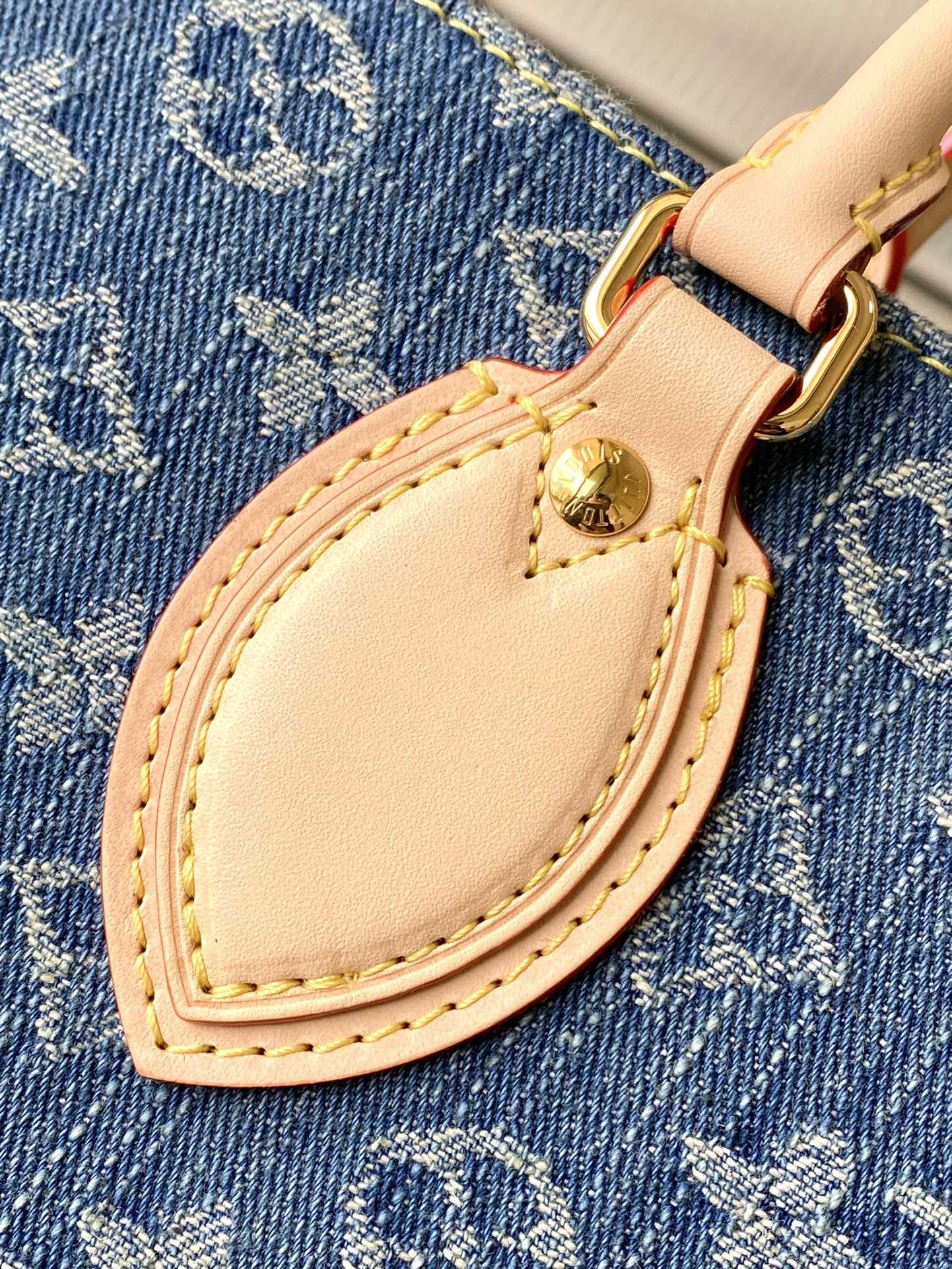 m46871-LV-onthego Сумка через плечо/сумочка из джинсовой ткани, синяя