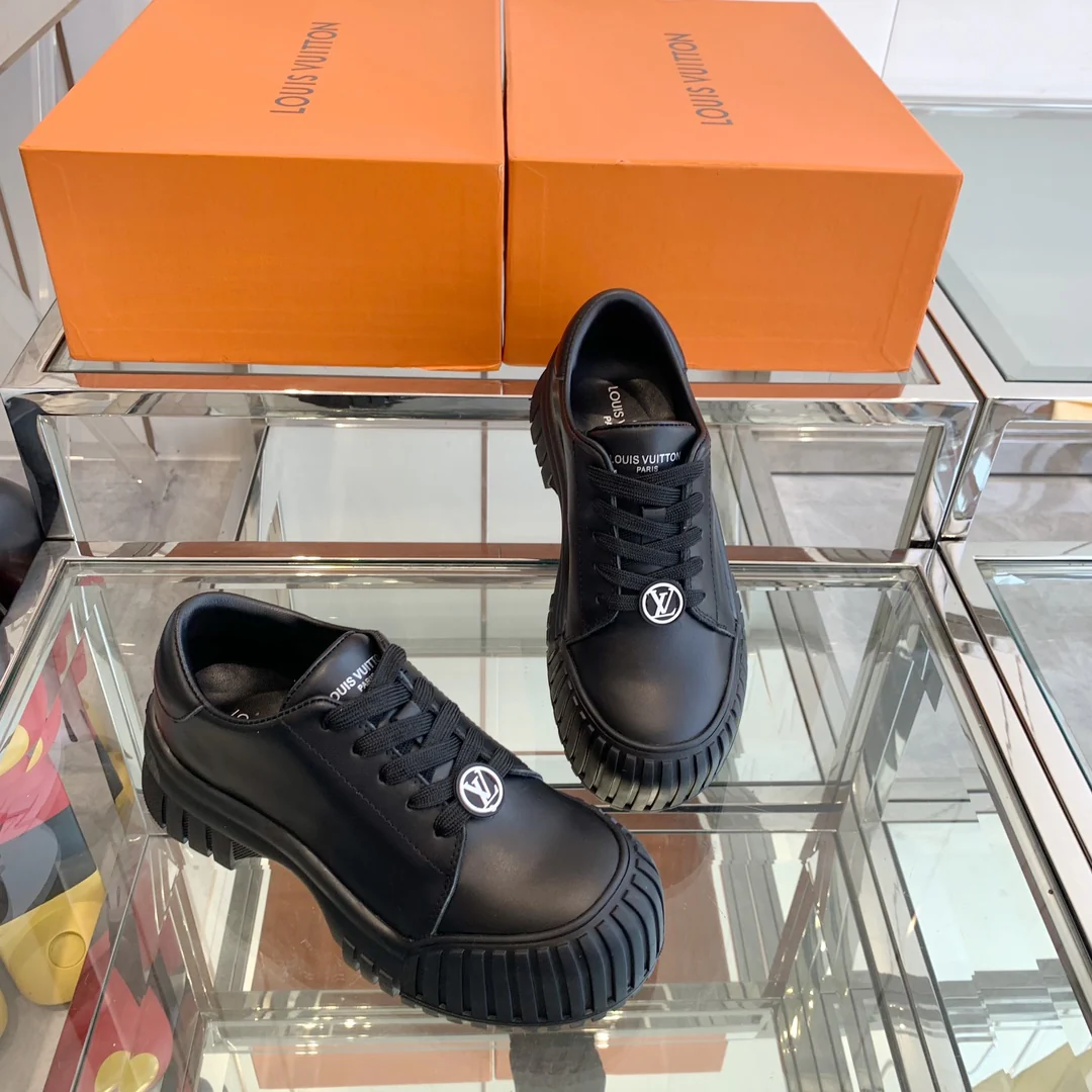 Новинка LV 2023 — Кроссовки на платформе — Черные