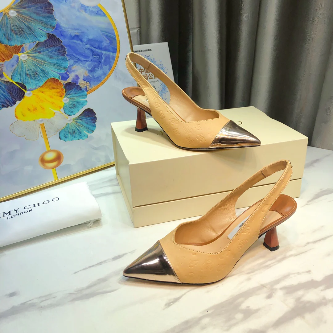 Сандалии Jimmy с острым носком и низким каблуком