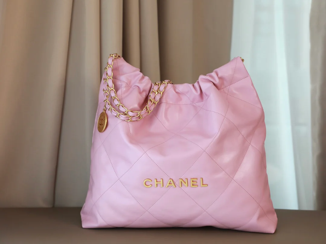 Сумка Chanel 22 - Розовая - Средний размер