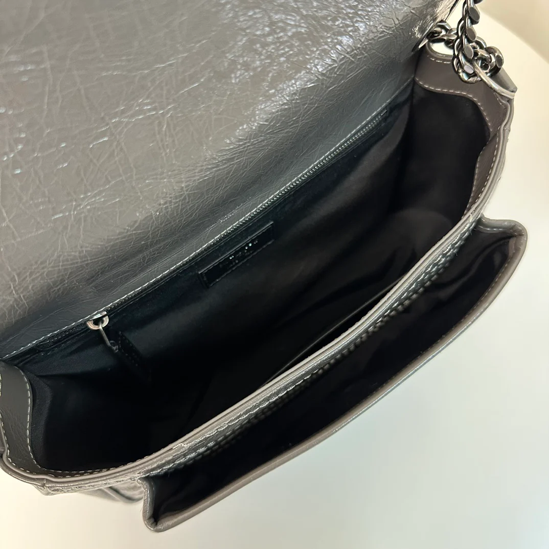 YSL-niki-baby-28cm-cowhide-dark gray