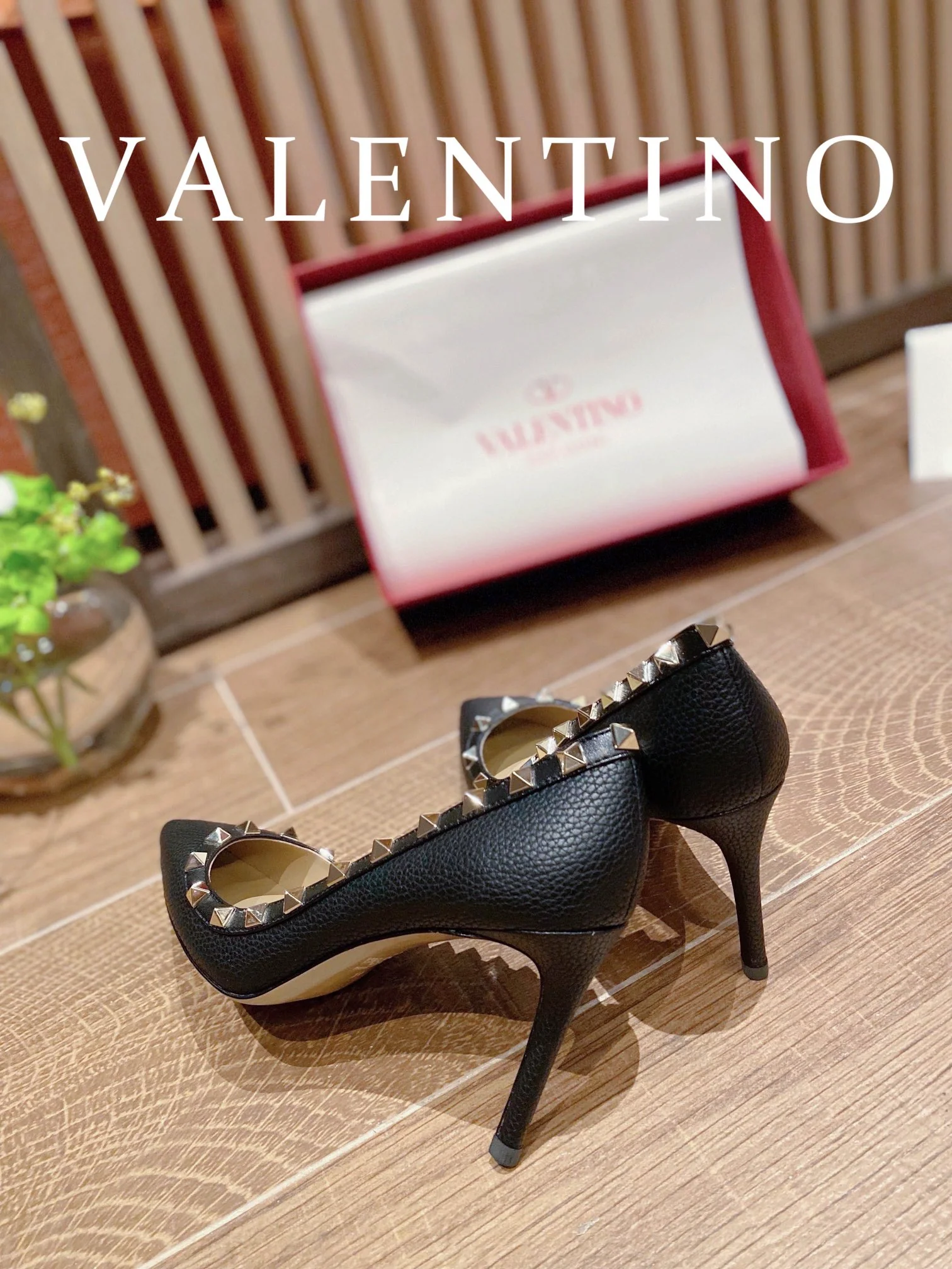 Классические туфли на высоком каблуке Valentino - черные