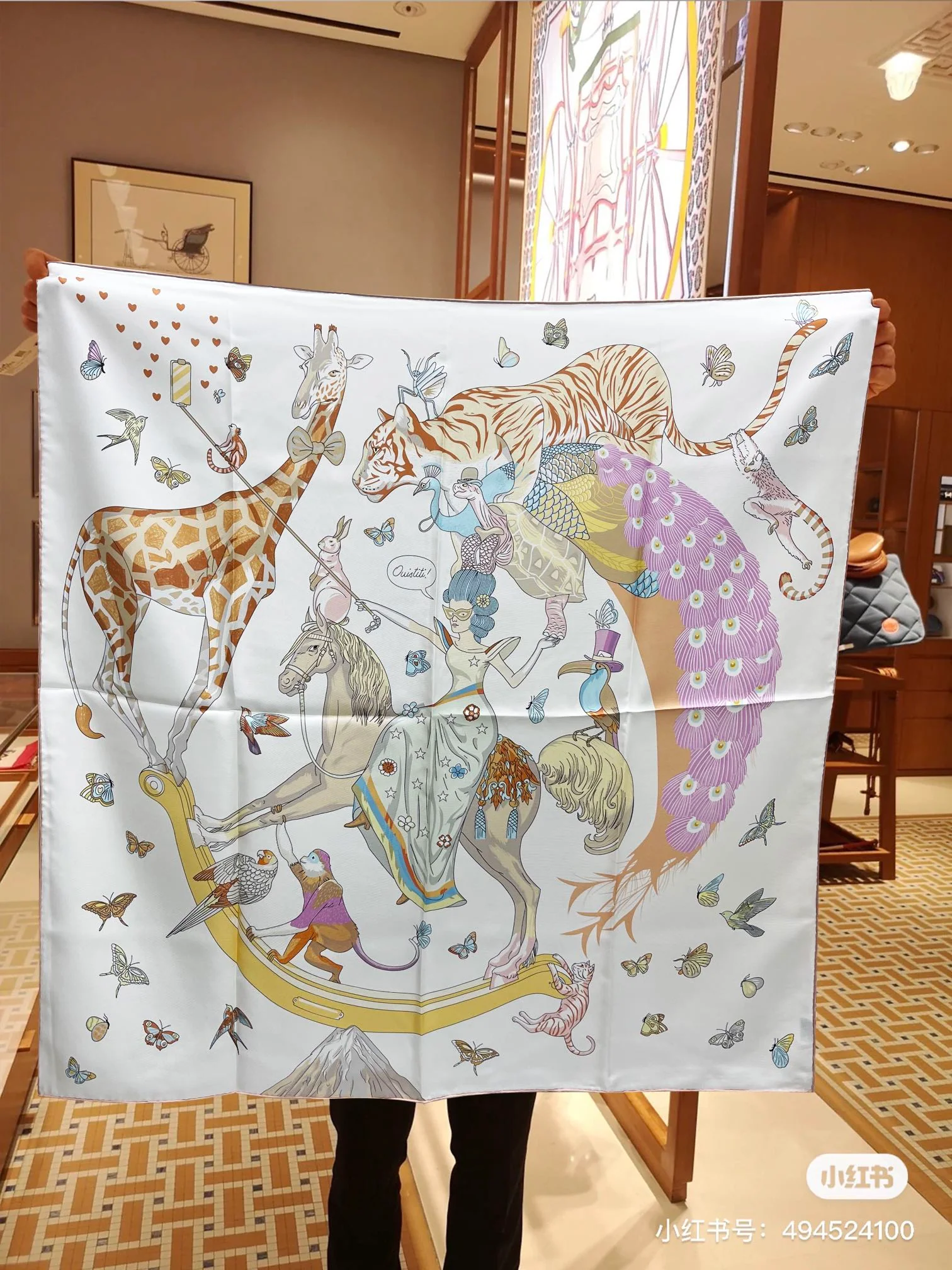 Шелковый шарф Hermes 90 - 100% шелк тутового дерева