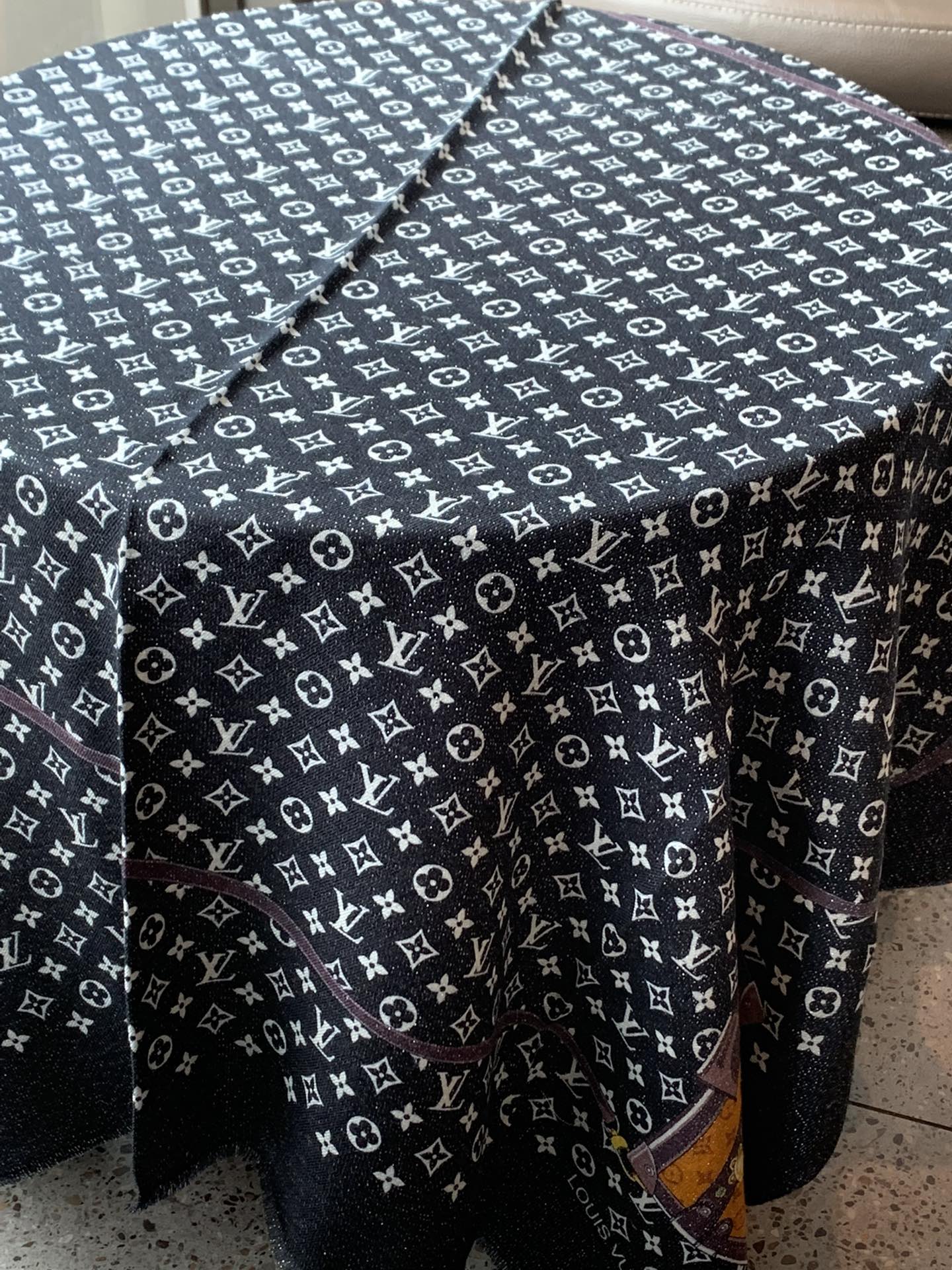 Шарф LV Le Tout Paris - 110-200 см - Кашемир - Черный