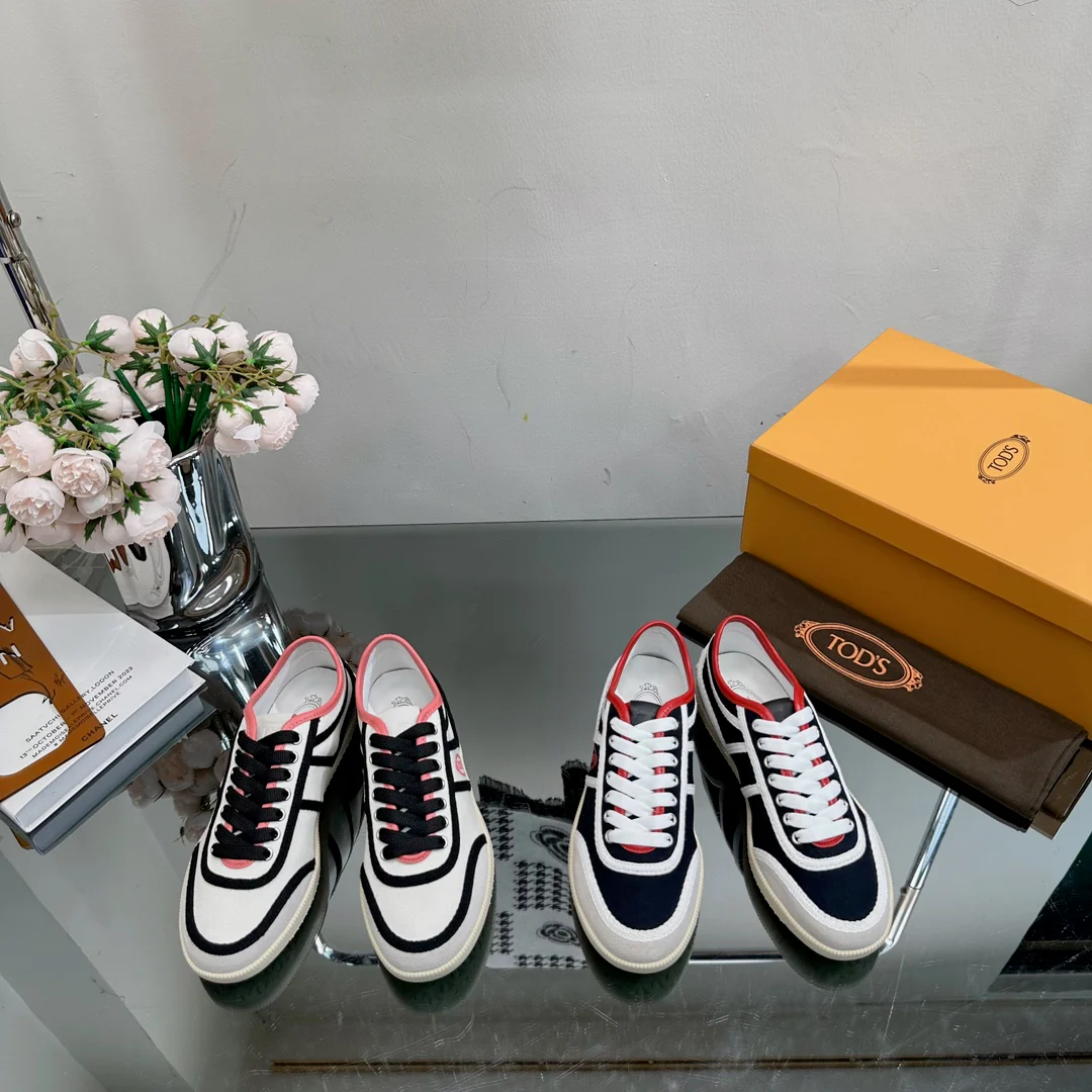 Повседневные балетки Tods - белые и розовые