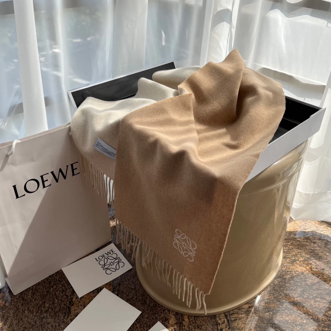 Lolwei - Двусторонний однотонный шарф - 35 - 180 см - Абрикосовый