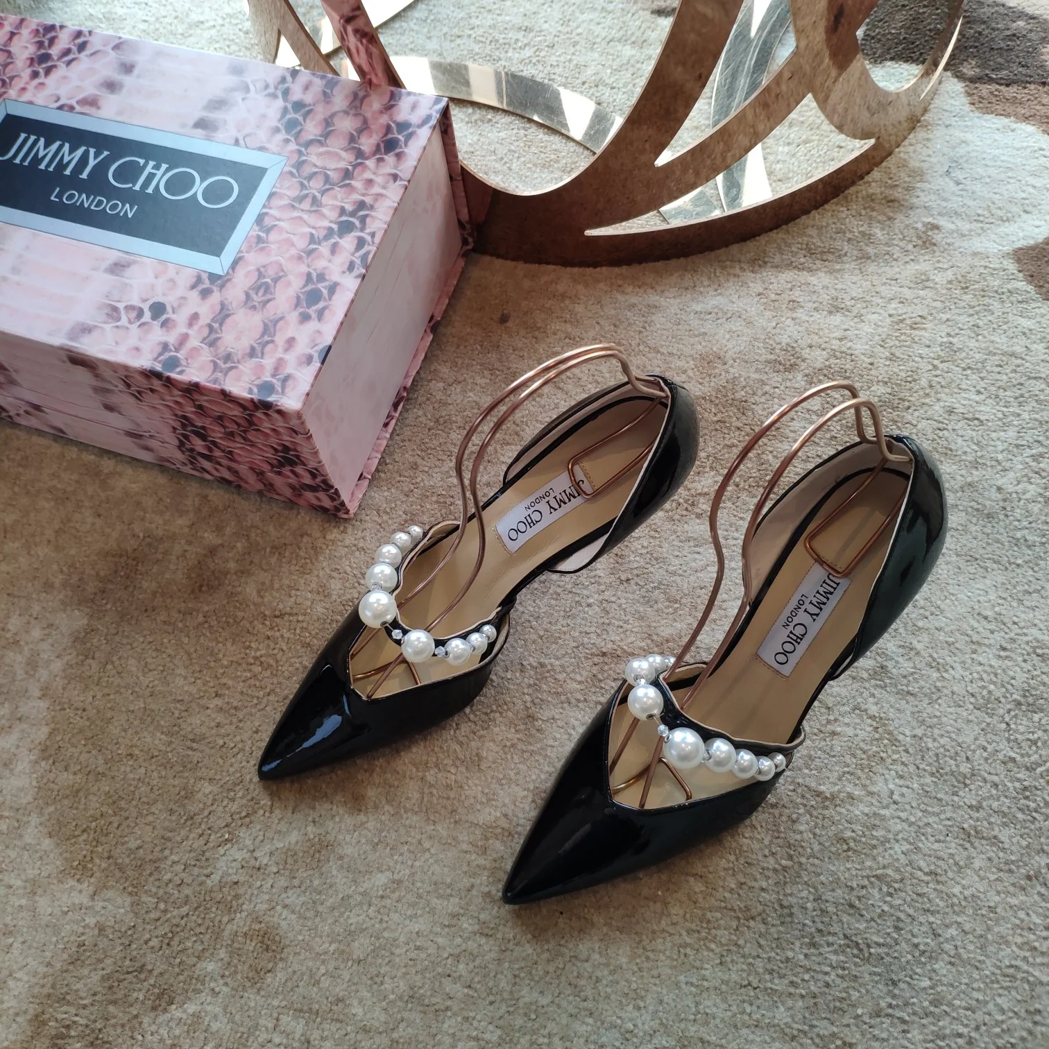 Туфли на шпильке Jimmy Pearl - черные