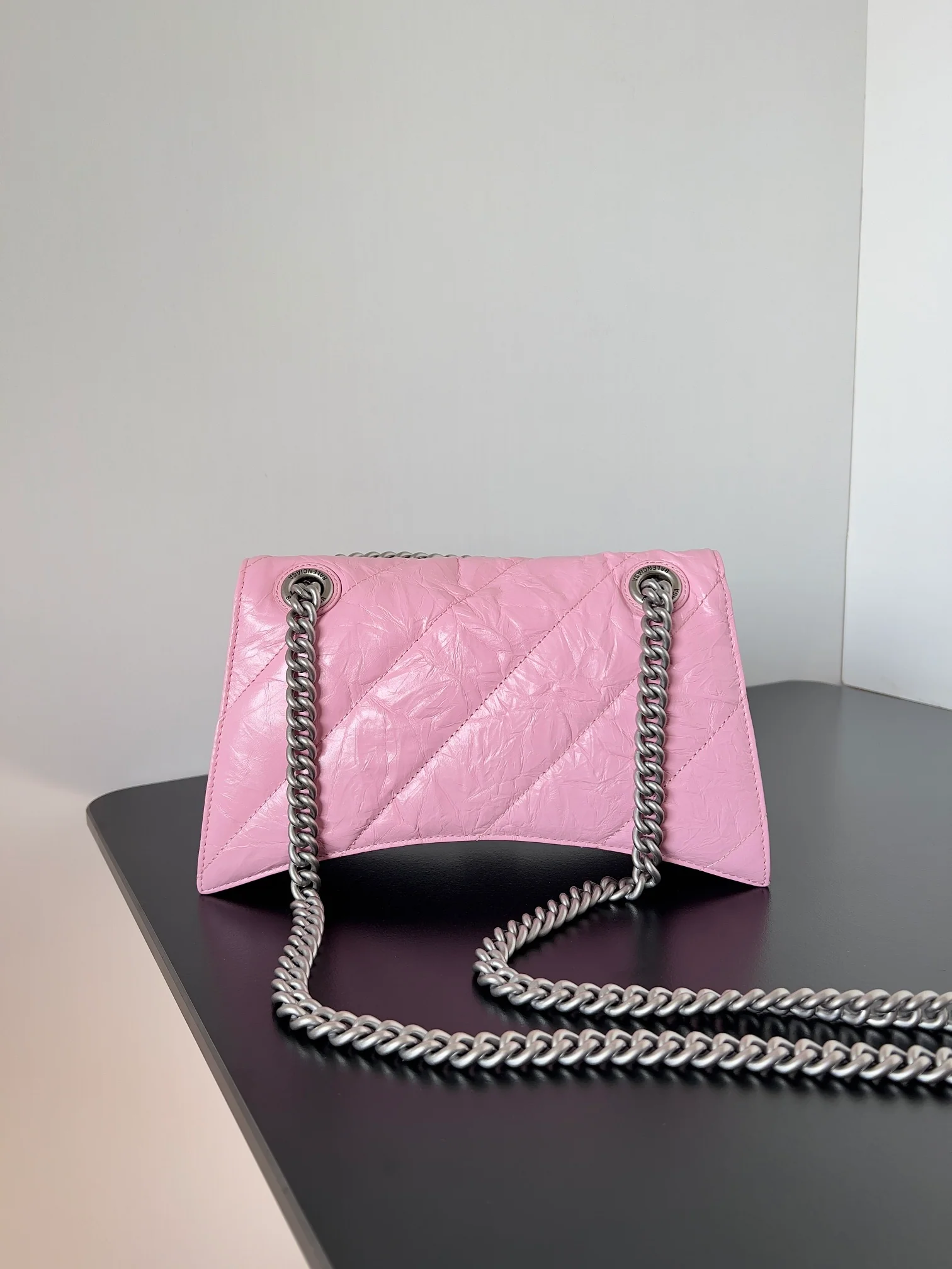 Сумка Balenciaga Chain Hourglass Bag - Маленькая, 25 см - Розовая