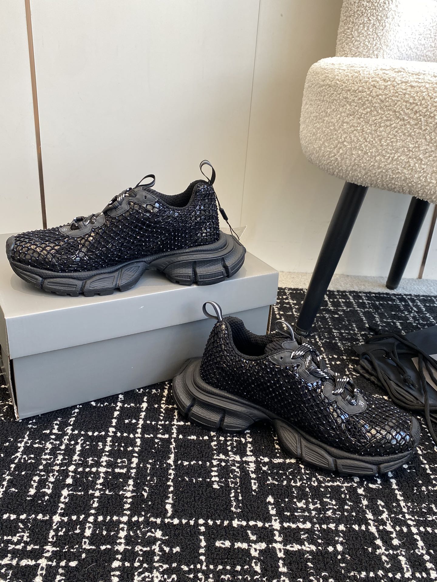 Повседневные туфли Balenciaga 2024 - черные