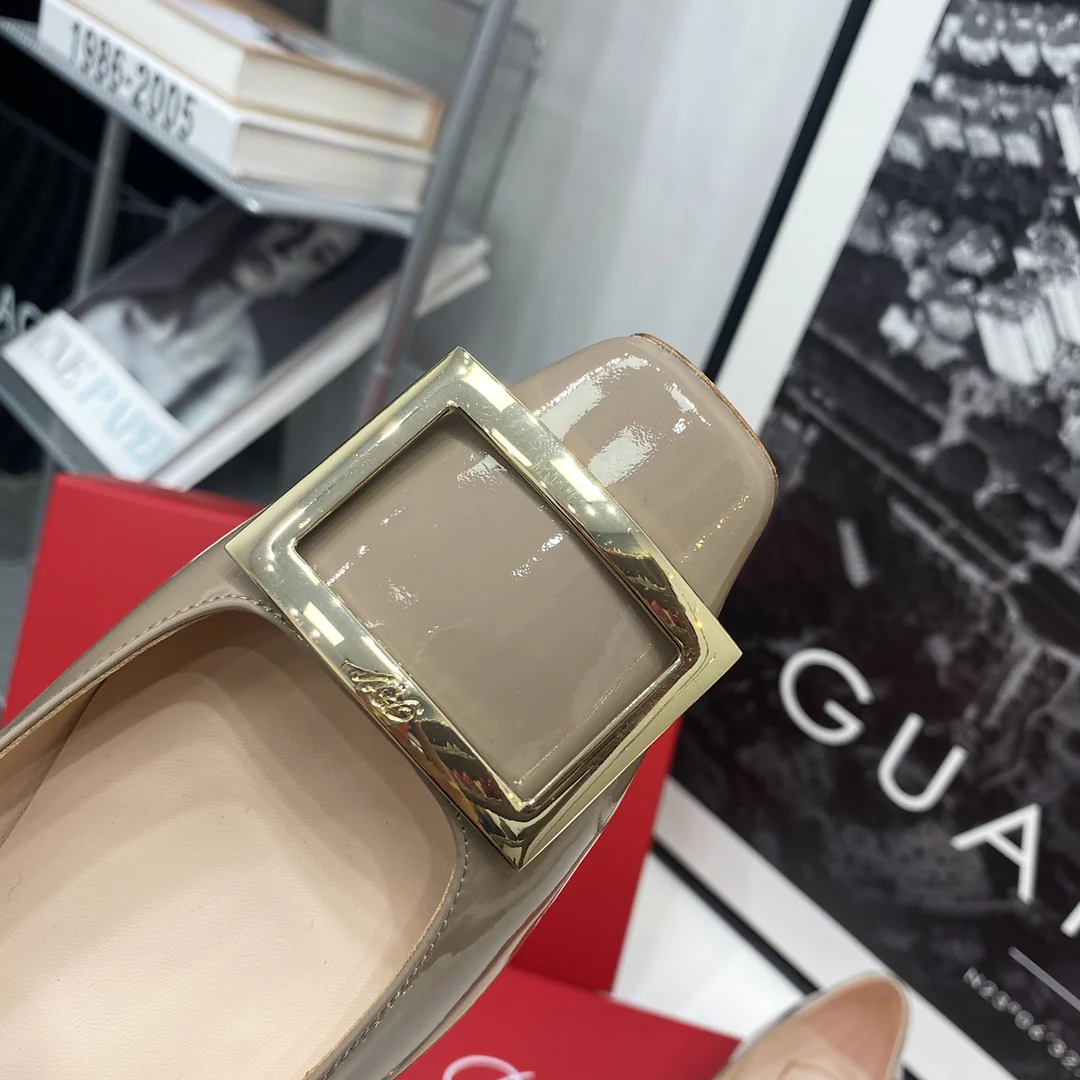 RV-Flat Bottom Square Toe-Khaki Grey