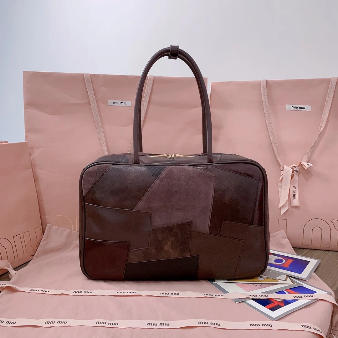 Портфель Miu Miu-5bb117 из кожи с лоскутным дизайном