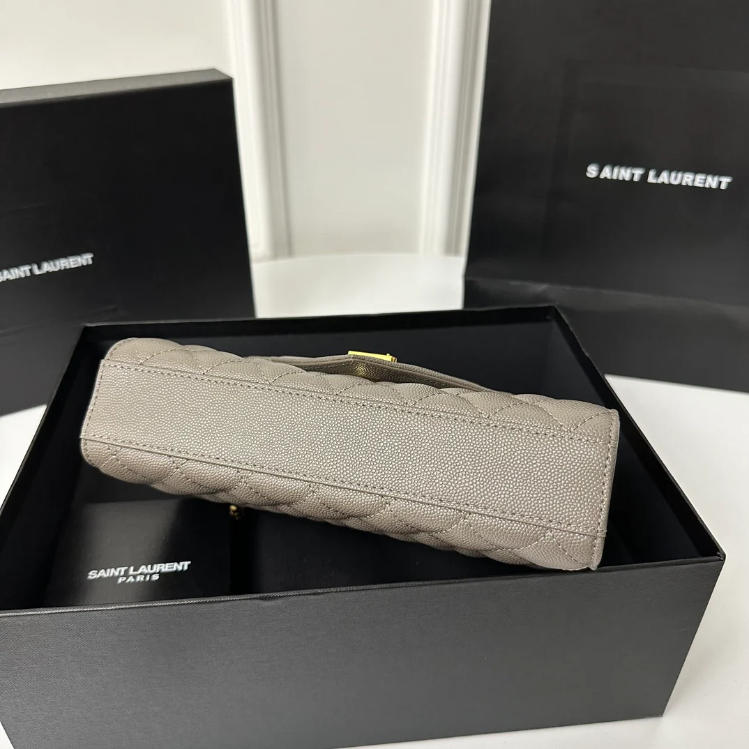 Конверт YSL, маленький, серый