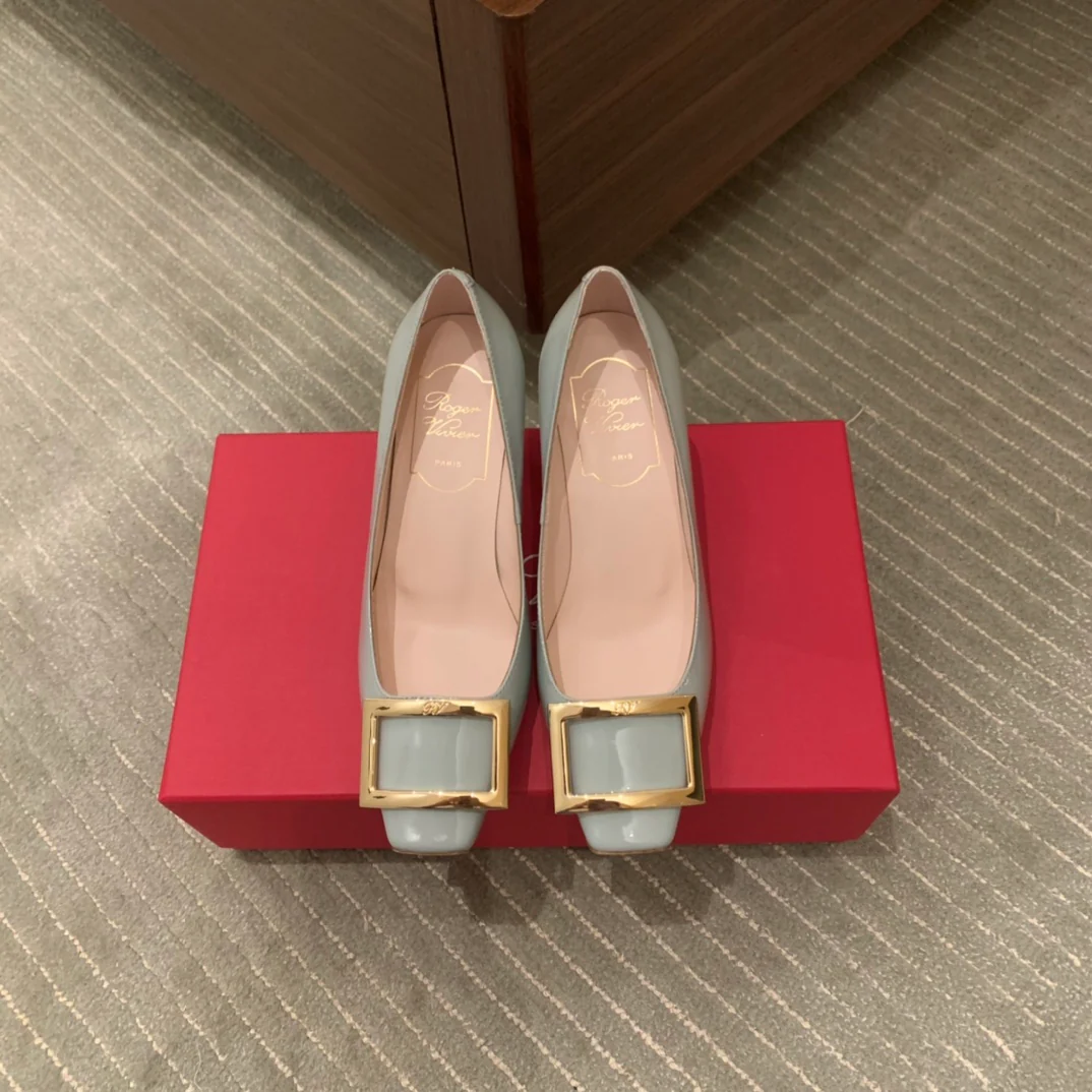 Туфли для автодомов - на высоком каблуке - серые