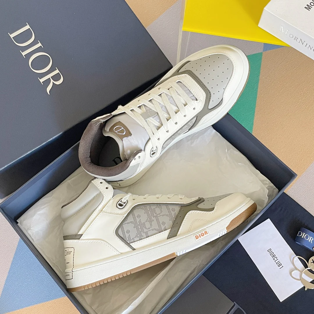 Кроссовки Dior B27 Series - Monogram High-Top - Парные - Серые - 1