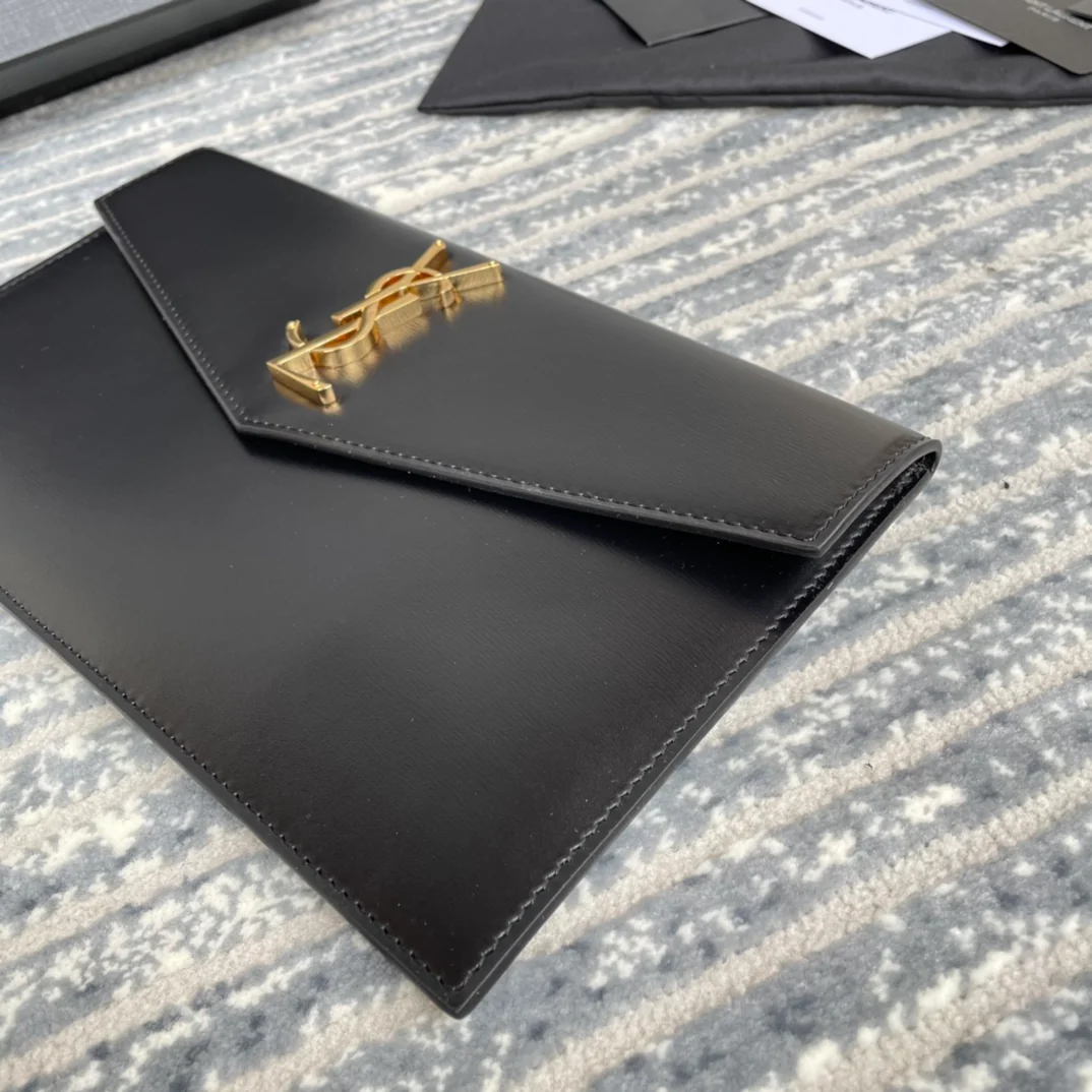 Новая клатч-сумочка YSL-Ptown - черная с узором 