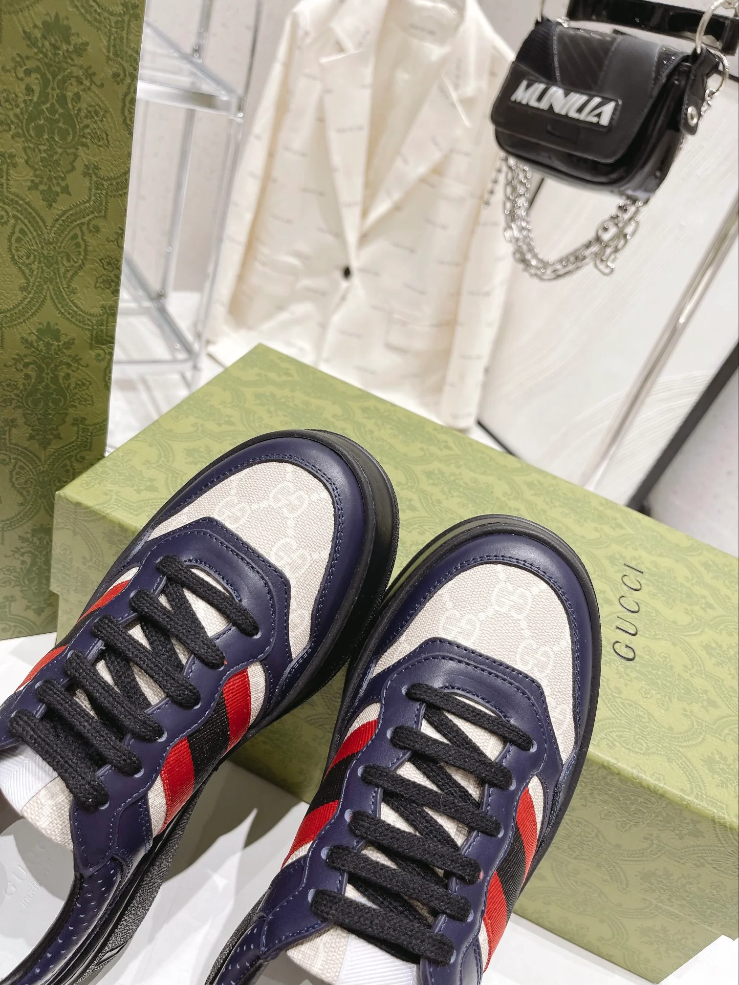 Кроссовки Gucci Chunky B Series на платформе - унисекс - черные